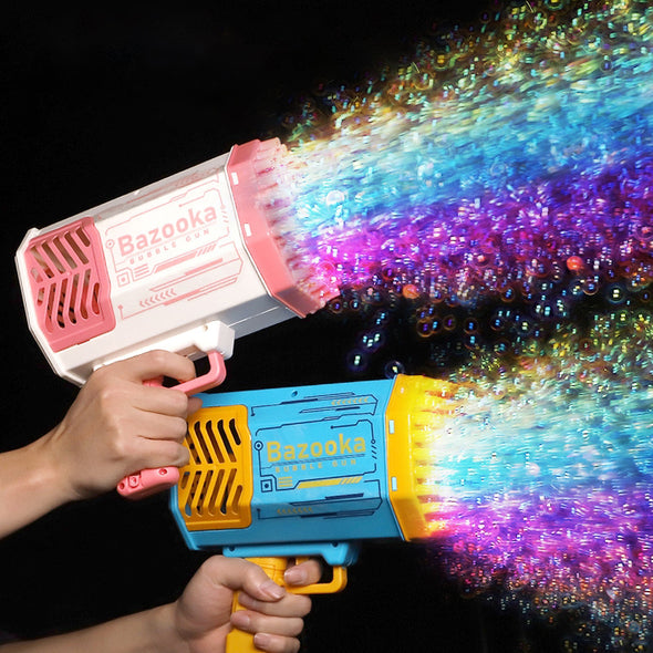 Kids 69 Holes Soap Bubbles Gun Machine Toy